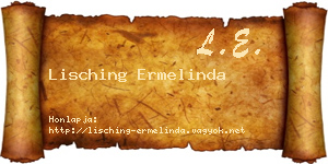 Lisching Ermelinda névjegykártya